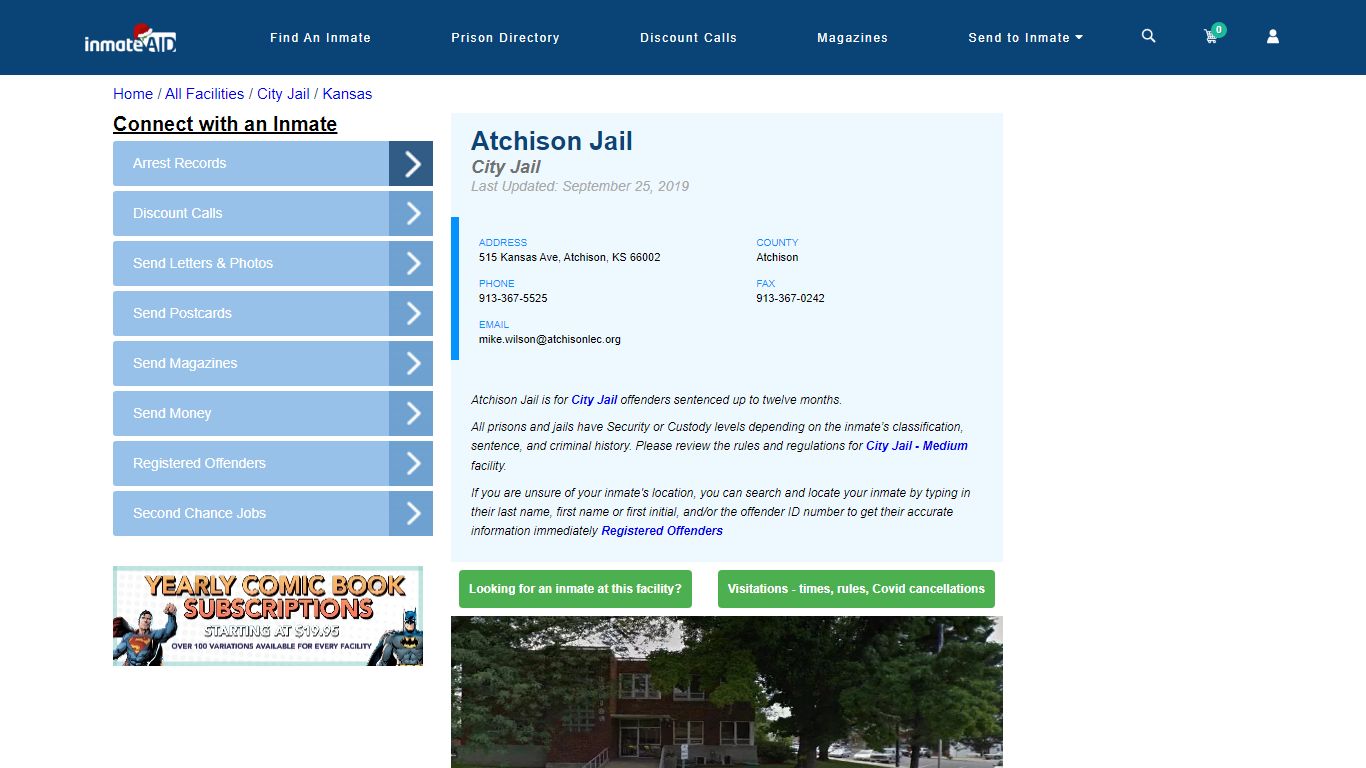 Atchison Jail | Inmate Locator